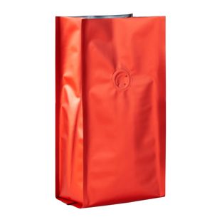Sac à café avec valve de protection d'arômes, rouge 245 x 100 mm