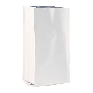 Sac à café avec valve de protection d'arômes, blanc 245 x 100 mm