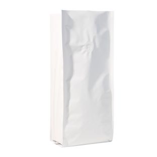 Sac à café avec valve de protection d'arômes, blanc 375 x 140 mm