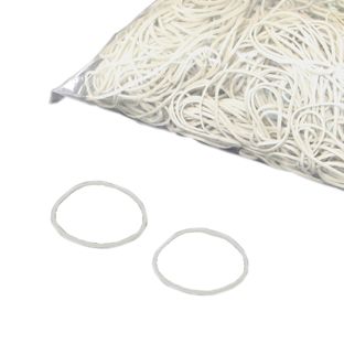 Elastiques en caoutchouc, blanc 