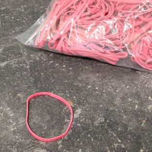 Elastiques en caoutchouc, rouge 3 mm | 60 mm