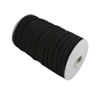 Élastique plat 8 mm noir 