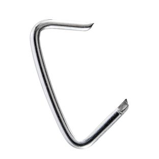 Agrafes annelées, acier zingué pour cordes de ⌀ 10 mm 