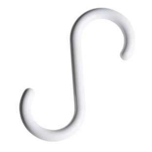 Crochet en S, longueur de 55 mm, plastique blanc null