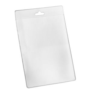 Porte-badges A7, portrait, PVC souple avec trou européen 