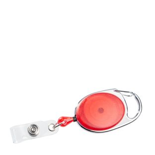 Porte-badge enrouleur, rouge 