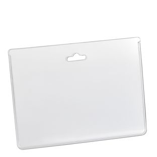 Porte-badges format carte bancaire, format paysage, film arrière PVC rigide, avec trou euro 