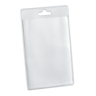 Porte-badges format carte bancaire, format portrait, avec trou euro 