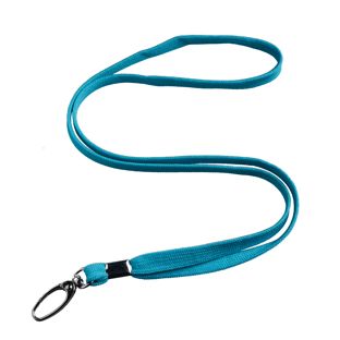 Lanyard, largeur 10 mm bleu clair  | avec clip mousqueton 