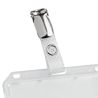 Clip pour porte-badges, renforcé de fils 
