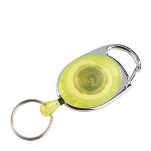 Porte-clés extensible jaune|transparent 