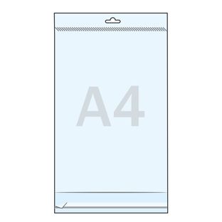 Pochettes Header, film OPP 30 micr 215 x 310 mm 