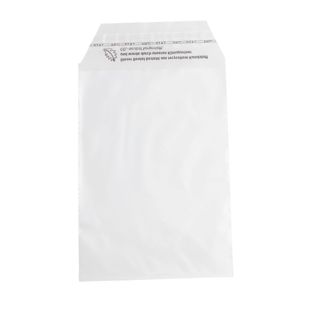 Sachets à rabat adhésif, refermable, film PE, transparent 119 x 162 mm - C6 - recyclé  | 50 µm
