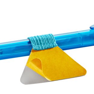 Porte-stylo, avec boucle élastique plat, auto-adhésif turquoise 