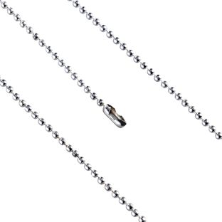 Chaînes sphériques avec fermeture à compression 102 mm | 1.5 mm | argent  |  