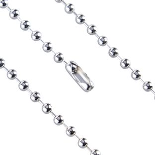 Chaînes sphériques avec fermeture à compression 150 mm | 3.2 mm | argent  |  