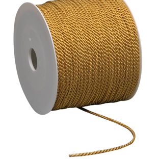 Cordon de viscose sur rouleau, 2 mm x 100 m or 