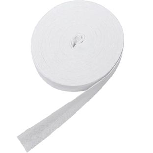 Bande de fixation de biais, coton , 20 mm, blanc (rouleau de 25 m) 