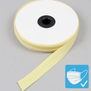 Bande de fixation de biais, coton et polyester, 20 mm (rouleau de 25 m) null