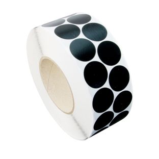 Pastilles adhésives en tissu, noir 