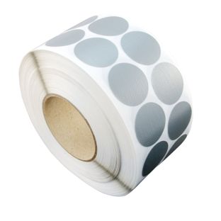 Pastilles adhésives en tissu, gris argent 