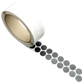 Pastilles adhésives en tissu, noir 15 mm | 1.000 STK