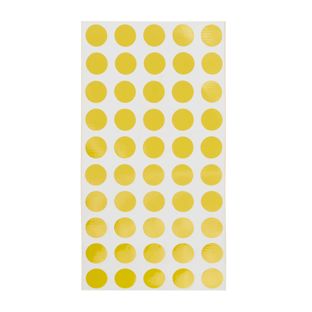 Pastilles autocollantes de couleur résistantes aux intempéries jaune  | 12 mm