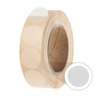 Pastilles adhésives transparentes en papier 34 mm | non perforé