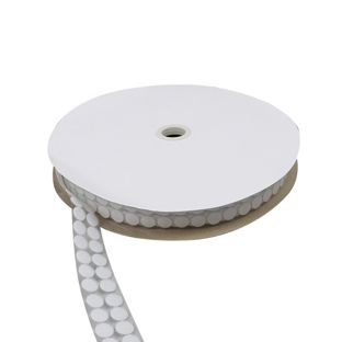 Pastilles auto-agrippantes en rouleau, boucle (femelle)  | 13 mm | blanc 