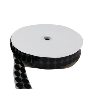 Pastilles auto-agrippantes en rouleau, boucle (femelle)  | 21 mm | noir 