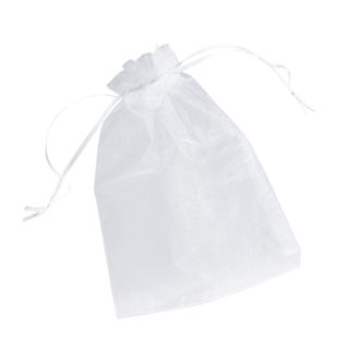 Sachets en organza avec fermeture à bande de satin null | 150 x 200 mm