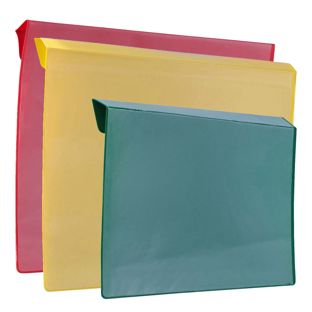 Pochettes d'identification pour rehausse-palette en bois, avec pli de serrage A4  | bleu 