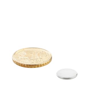 Aimants néodymes en forme de disque 10 mm x 1 mm   | N35, axial (parallèle à la hauteur) 