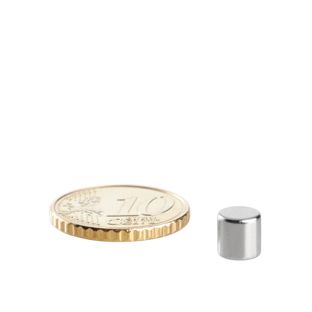 Aimants néodymes en forme de disque 6 mm x 6 mm   | N48, axial (parallèle à la hauteur) 