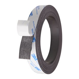 Bande magnétique adhésive, forte 20 mm | 1 mm | 5 m