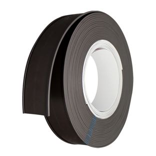 Porte-étiquette, profilé C, aimanté, sur rouleau 50 mm | avec feuillet et film de protection  | 10 m