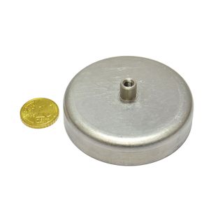Aimants en pot en ferrite avec manchon fileté 63 mm | 22 mm | null