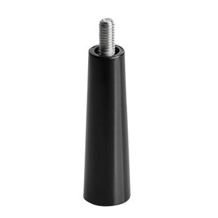 Poignée en plastique avec tige filetée, noire M4x8 mm