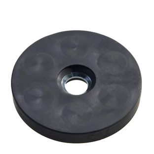 Aimant caoutchouté avec perçage et abaissement, Ø 43 mm 