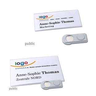 Porte-badges PUBLIC, magnétique 