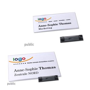 Porte-badges avec épingle PUBLIC 