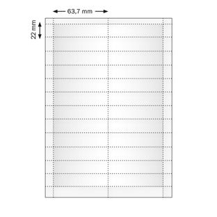 Planches d'impression, blanches Polar 20, 64 x 22 mm