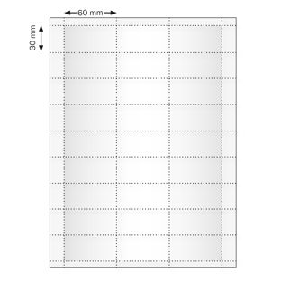 Planches d'impression, blanches Urban 30, 60 x 30 mm