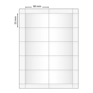 Planches d'impression, blanches Urban 60, 90 x 55 mm