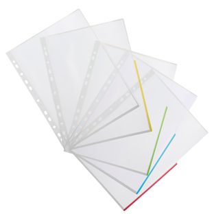 Pochettes A4 avec bord signalétique sur la moitié de la page 