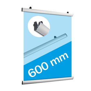 Profil porte-poster, aluminium, pliable 600 mm
