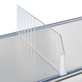 Séparateur « Flexible » avec butée à droite, transparent 120 mm