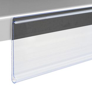 Réglette porte-étiquette DBR, magnétique, avec rebord 