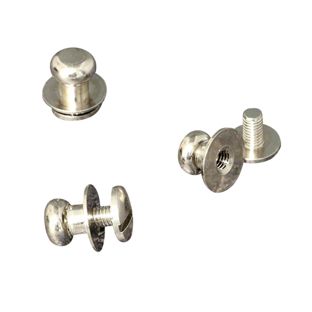 Boutons de col à visser, 7 mm, nickelés 