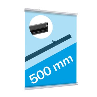 Profils porte-affiches, plastique, clippants 500 mm | transparent 